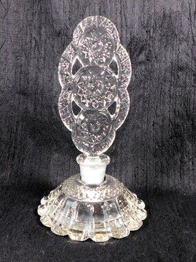 Flat Bottom Perfume Bottle with Large Open Stopper # 26331